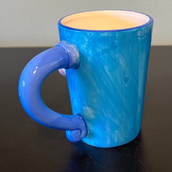 VINTAGE 3D Big Boobs Busty Babe Bikini Beach Bra Ceramic Mug ~ Blonde Ponytail - Picture 5 of 10